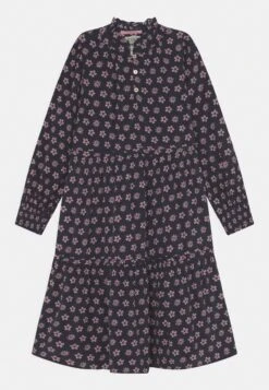 Scotch & Soda Long-Sleeved All-Over Printed Crinkle Dress - Shirt Dress - Night Patchwork