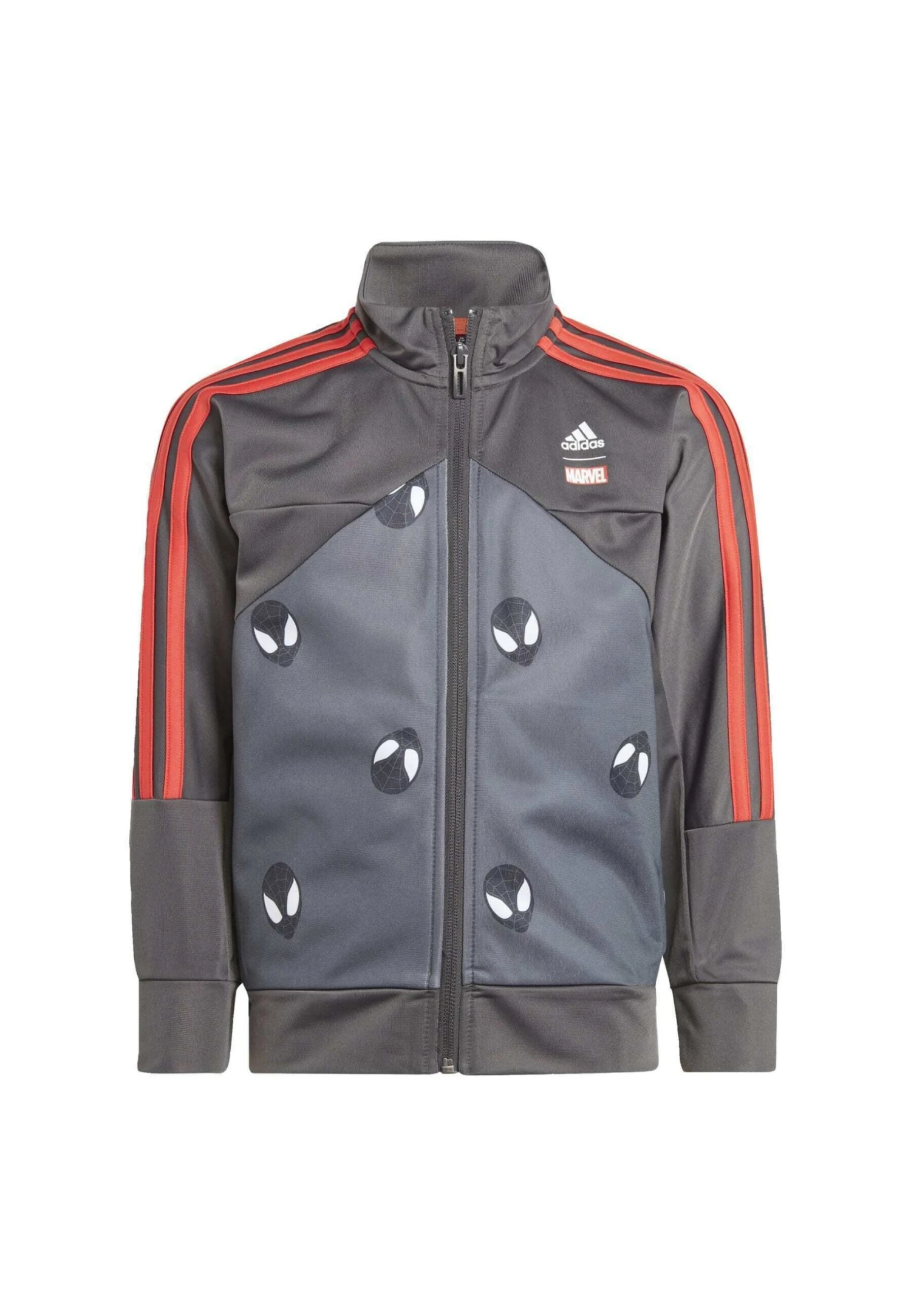 Adidas Sportswear X Marvel Spider - Training Jacket - Grey Six Black Bright Red 3 Adidas Sportswear X Marvel Spider - Training Jacket - Grey Six Black Bright Red