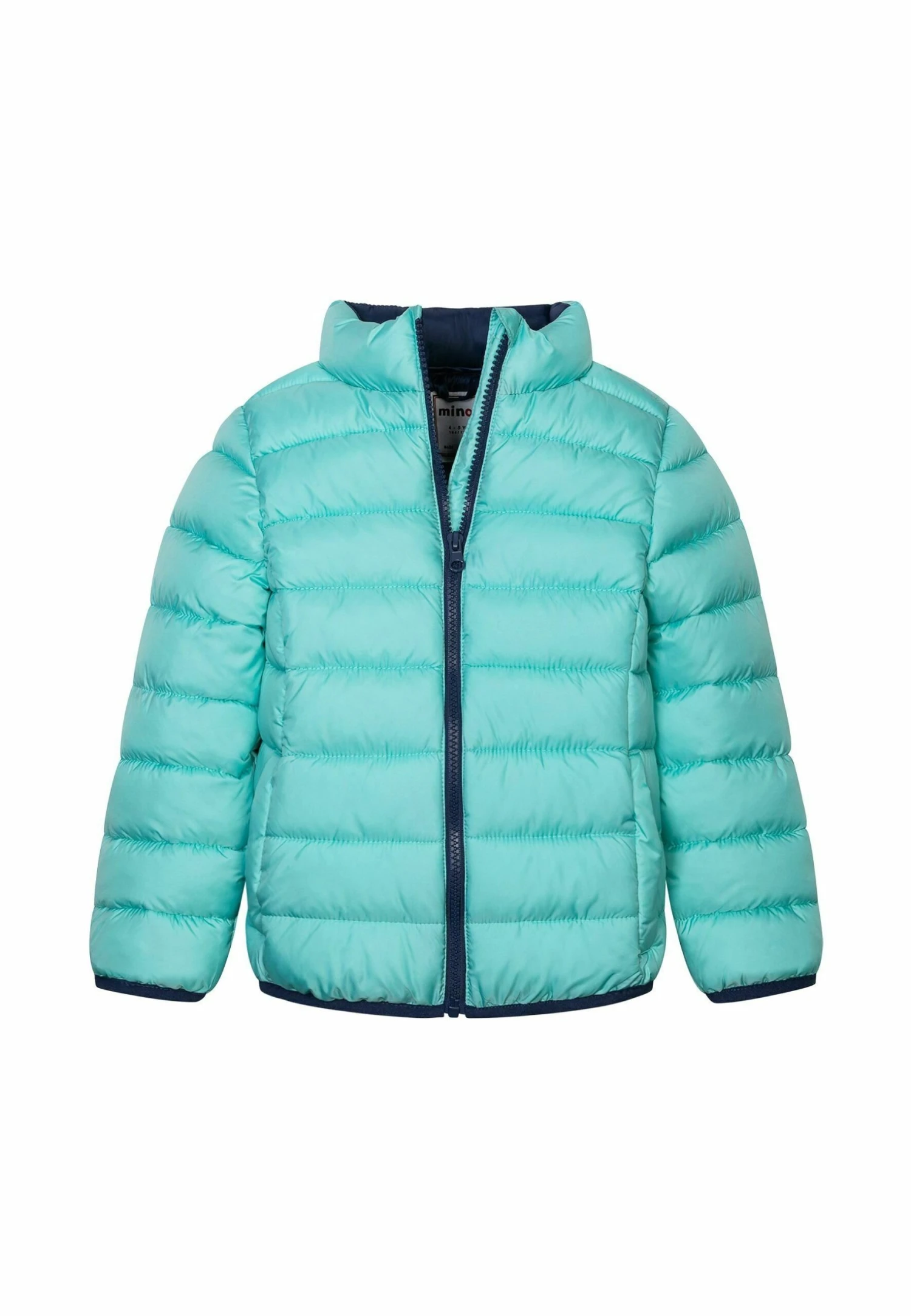 Minoti Printed Funnel Neck Puffer - Winter Jacket - Aqua 3 Minoti Printed Funnel Neck Puffer - Winter Jacket - Aqua