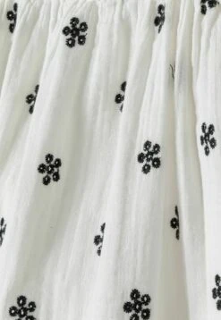 Minoti Embroidered - Day Dress - White Black -Kids Clothing Shop 16d0009846cb4960bdd0d92d5a41a0a8