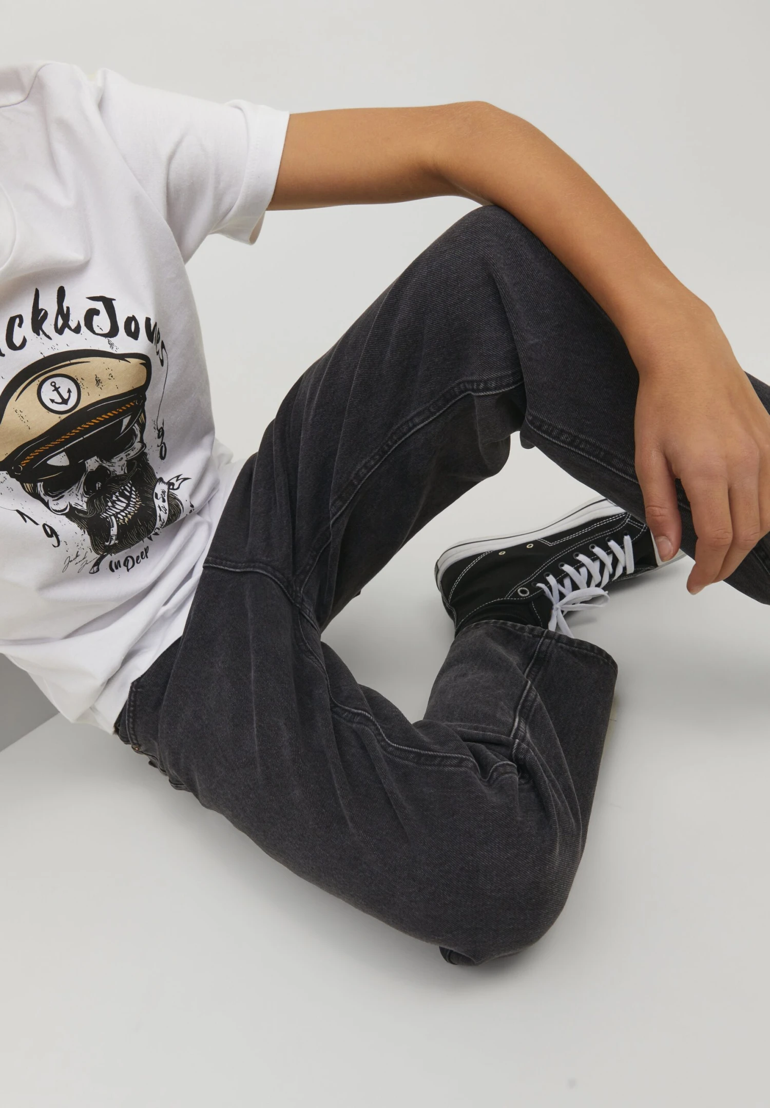 Jack & Jones Junior Jjichris Jnr - Straight Leg Jeans - Black Denim 6 Jack & Jones Junior Jjichris Jnr - Straight Leg Jeans - Black Denim - Image 4