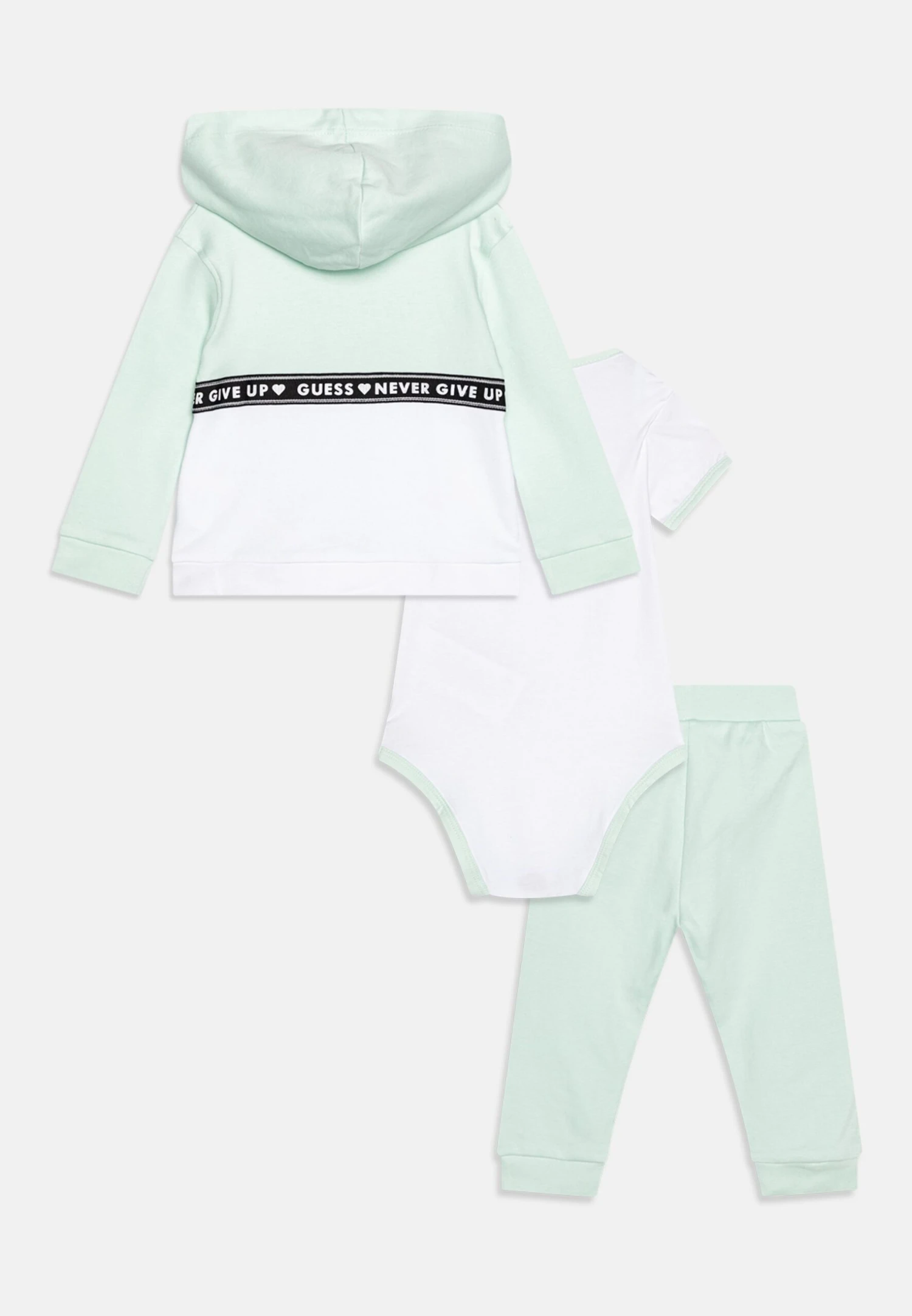 Guess Newborn Take Me Home Unisex Set - Zip-Up Sweatshirt - Bebe Blue 4 Guess Newborn Take Me Home Unisex Set - Zip-Up Sweatshirt - Bebe Blue - Image 2