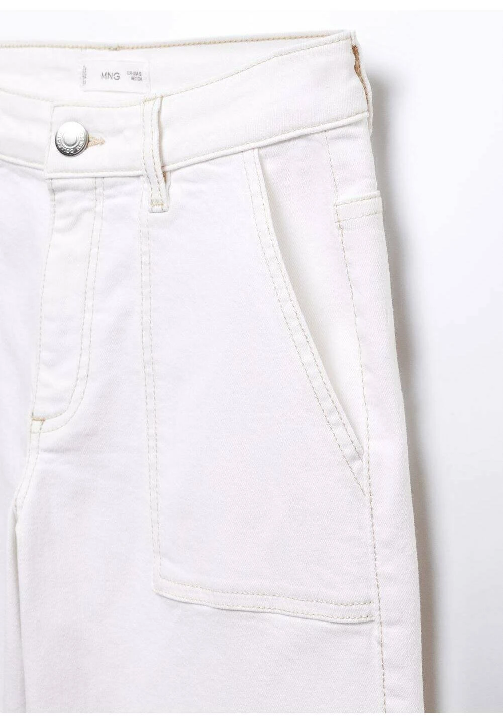 Mango Kids Utility - Straight Leg Jeans - Off White 8 Mango Kids Utility - Straight Leg Jeans - Off White - Image 6