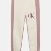 Calvin Klein Jeans Colour Block Monogram - Tracksuit Bottoms - Ivory