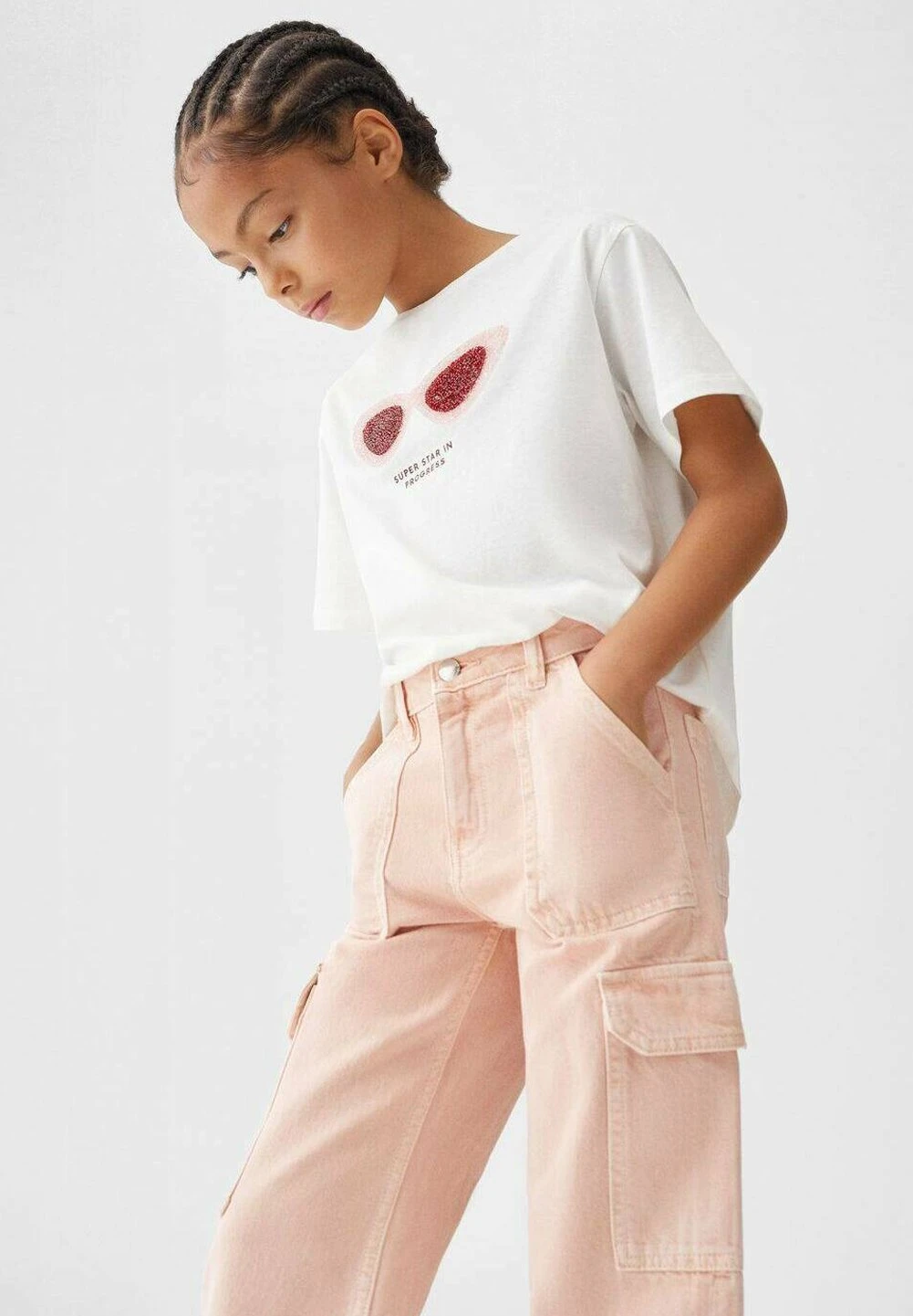 Mango Kids Relaxed Fit Jeans - Pink 6 Mango Kids Relaxed Fit Jeans - Pink - Image 4