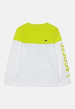 Lacoste Color Block Unisex - Sweatshirt - Blanc/Jaune