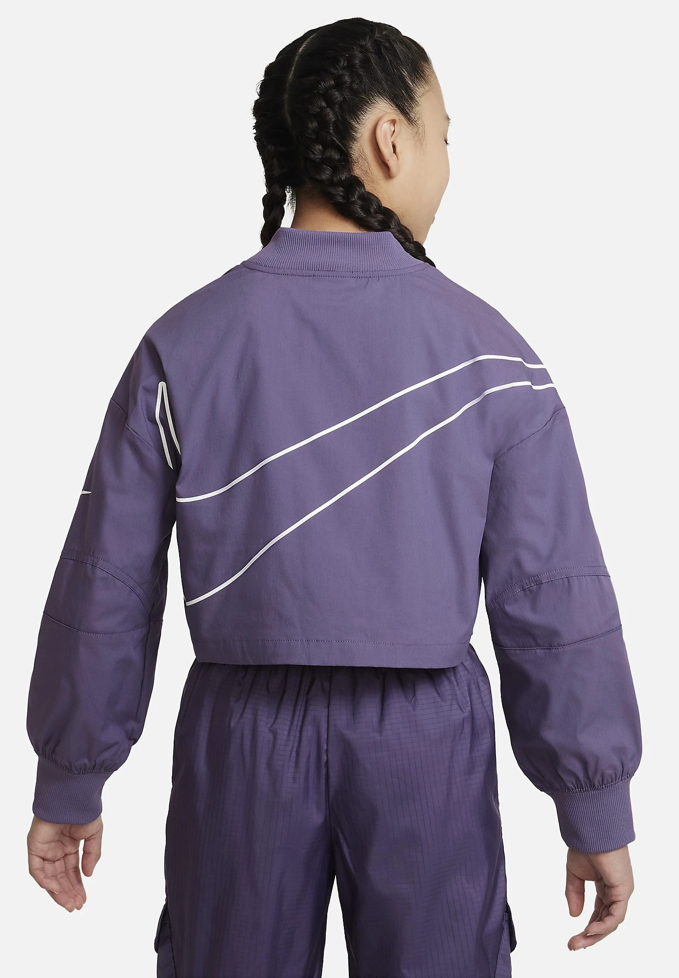 Nike Sportswear G Nsw Trnd Wvn - Bomber Jacket - Canyon Purple/White 4 Nike Sportswear G Nsw Trnd Wvn - Bomber Jacket - Canyon Purple/White - Image 2