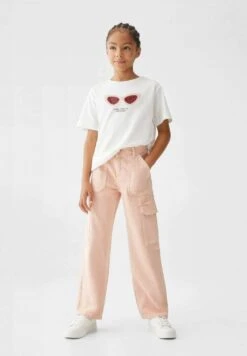 Mango Kids Relaxed Fit Jeans - Pink