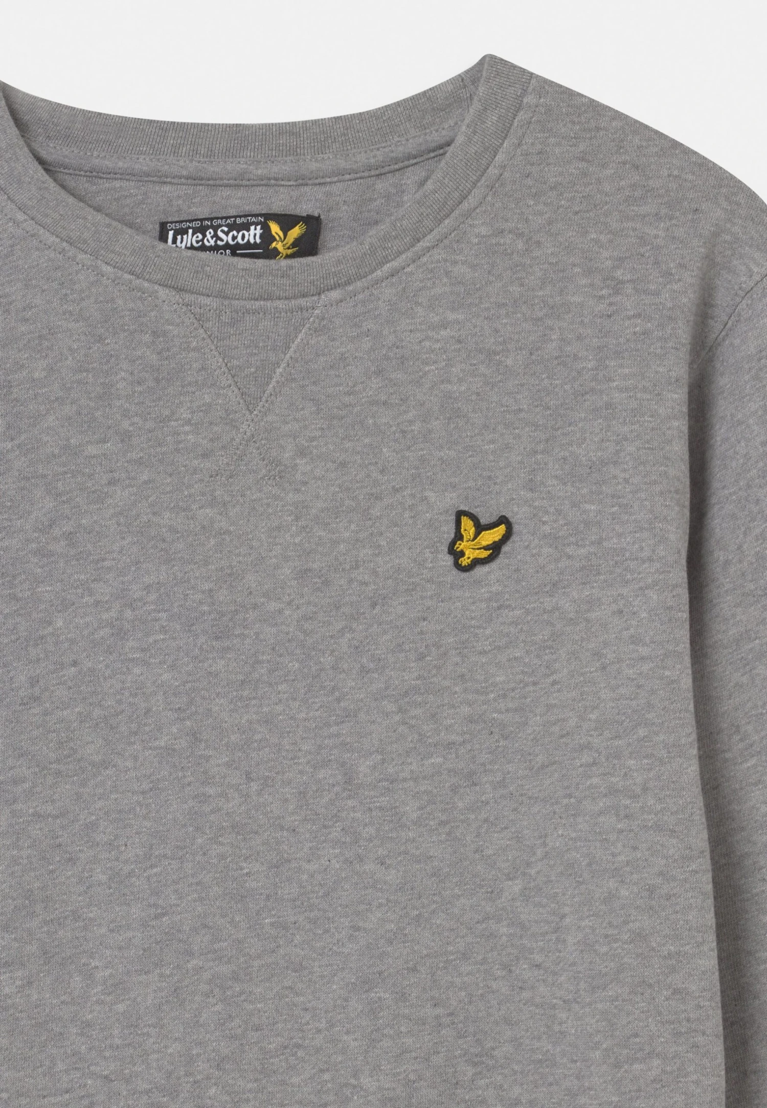 Lyle & Scott Classic Crew Neck- Sweatshirt - Vintage Grey Heather 5 Lyle & Scott Classic Crew Neck- Sweatshirt - Vintage Grey Heather - Image 3