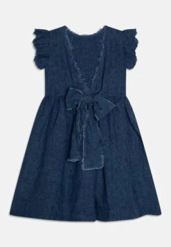 Il Gufo Dress Chambré - Jersey Dress - Electric Blue -Kids Clothing Shop 47d3424f7e5047909321f9d633345865