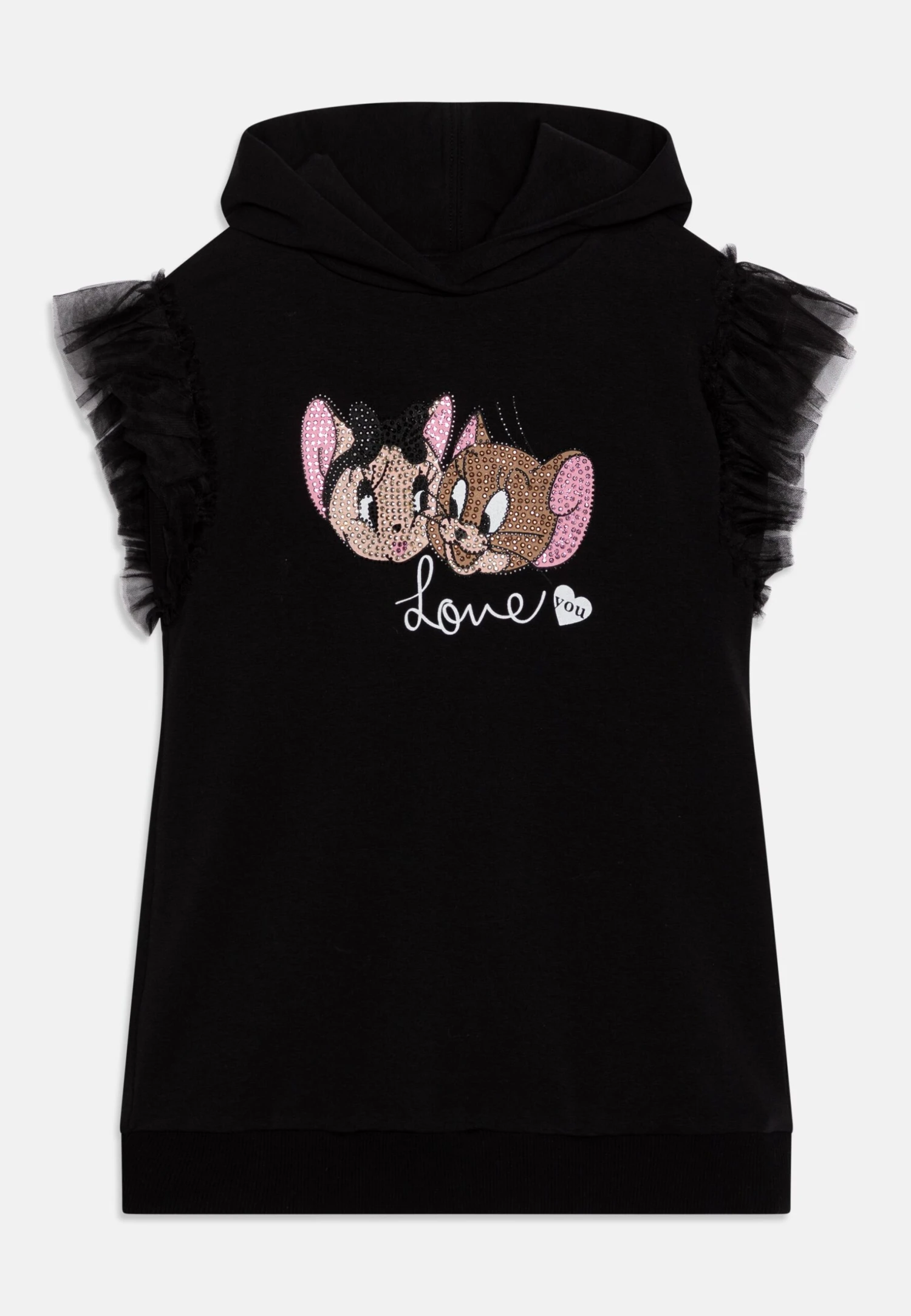 Monnalisa Warner Bros Tom And Jerry Cappuccio - Day Dress - Nero 3 Monnalisa Warner Bros Tom And Jerry Cappuccio - Day Dress - Nero