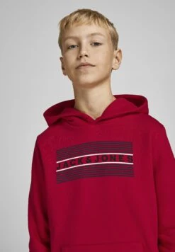 Jack & Jones Junior Jjecorp Logo- Hoodie - True Red 13 Jack & Jones Junior Jjecorp Logo- Hoodie - True Red -Kids Clothing Shop 48e7a201d2844dc89187c1e48c033828