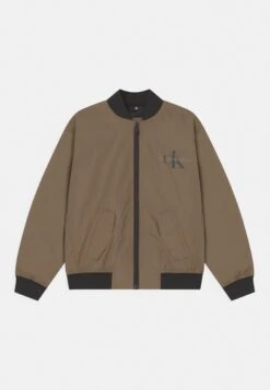 Calvin Klein Jeans Mono Logo Essential - Bomber Jacket - Shitake