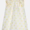 Dress - Cocktail Dress / Party Dress - Ivory/Yellow