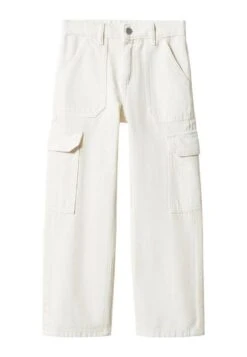 Mango Kids Relaxed Fit Jeans - Ecru