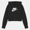 Nike Sportswear Club Crop- Hoodie - Black/White -Kids Clothing Shop 53df0312c2c4407e9252785311779488