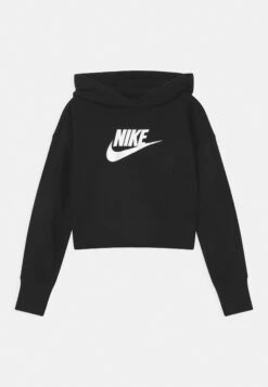 Nike Sportswear Club Crop- Hoodie - Black/White