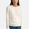 Gant Shield Cable C Neck - Jumper - Eggshell -Kids Clothing Shop 54eb574c1a69414da8ab5f7d20fea611