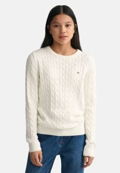 Gant Shield Cable C Neck - Jumper - Eggshell