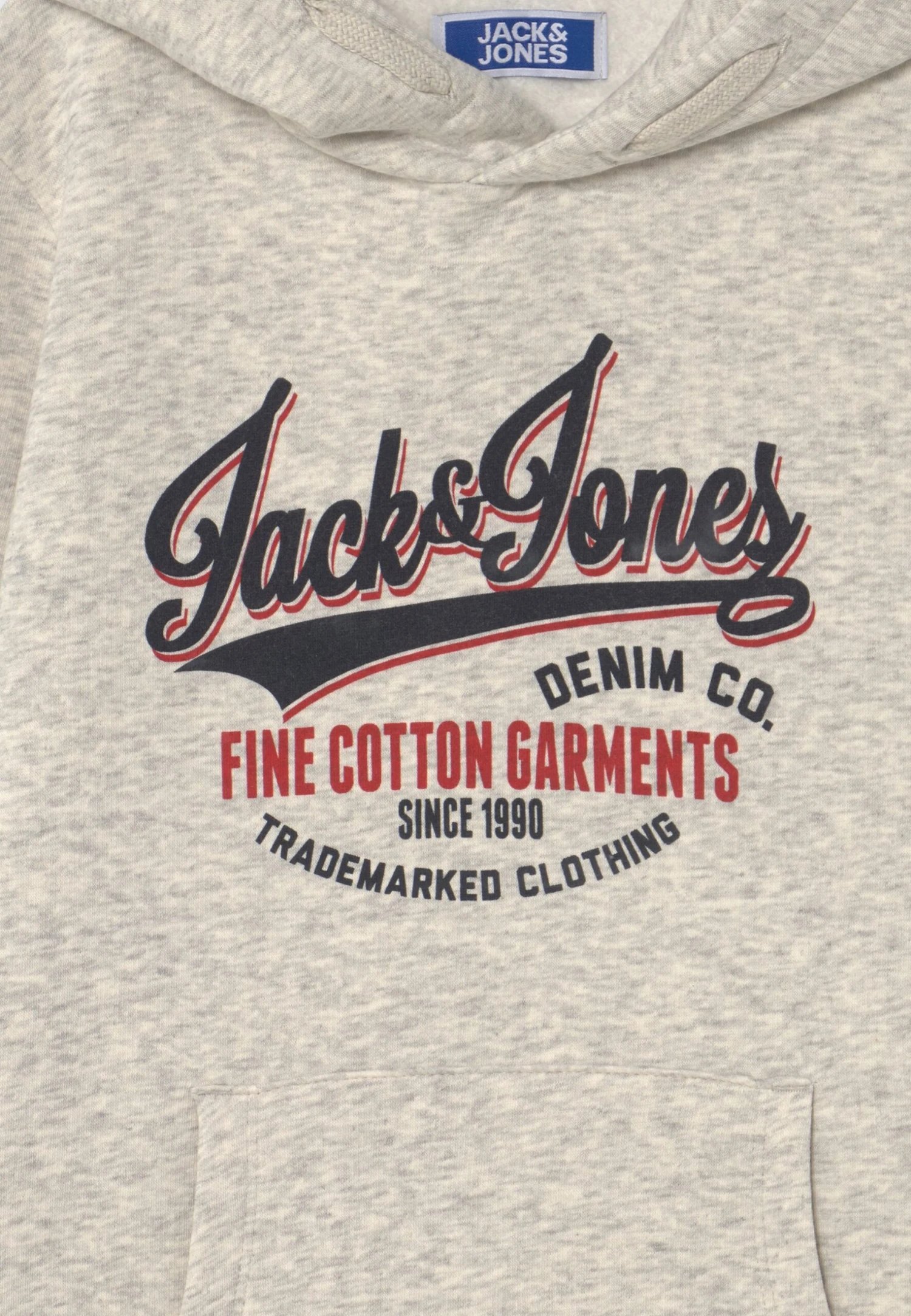 Jack & Jones Junior Jjelogo - Hoodie - White Melange 5 Jack & Jones Junior Jjelogo - Hoodie - White Melange - Image 3