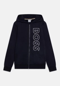 BOSS Kidswear Hooded Cardigan - Zip-Up Sweatshirt - Bleu Cargo