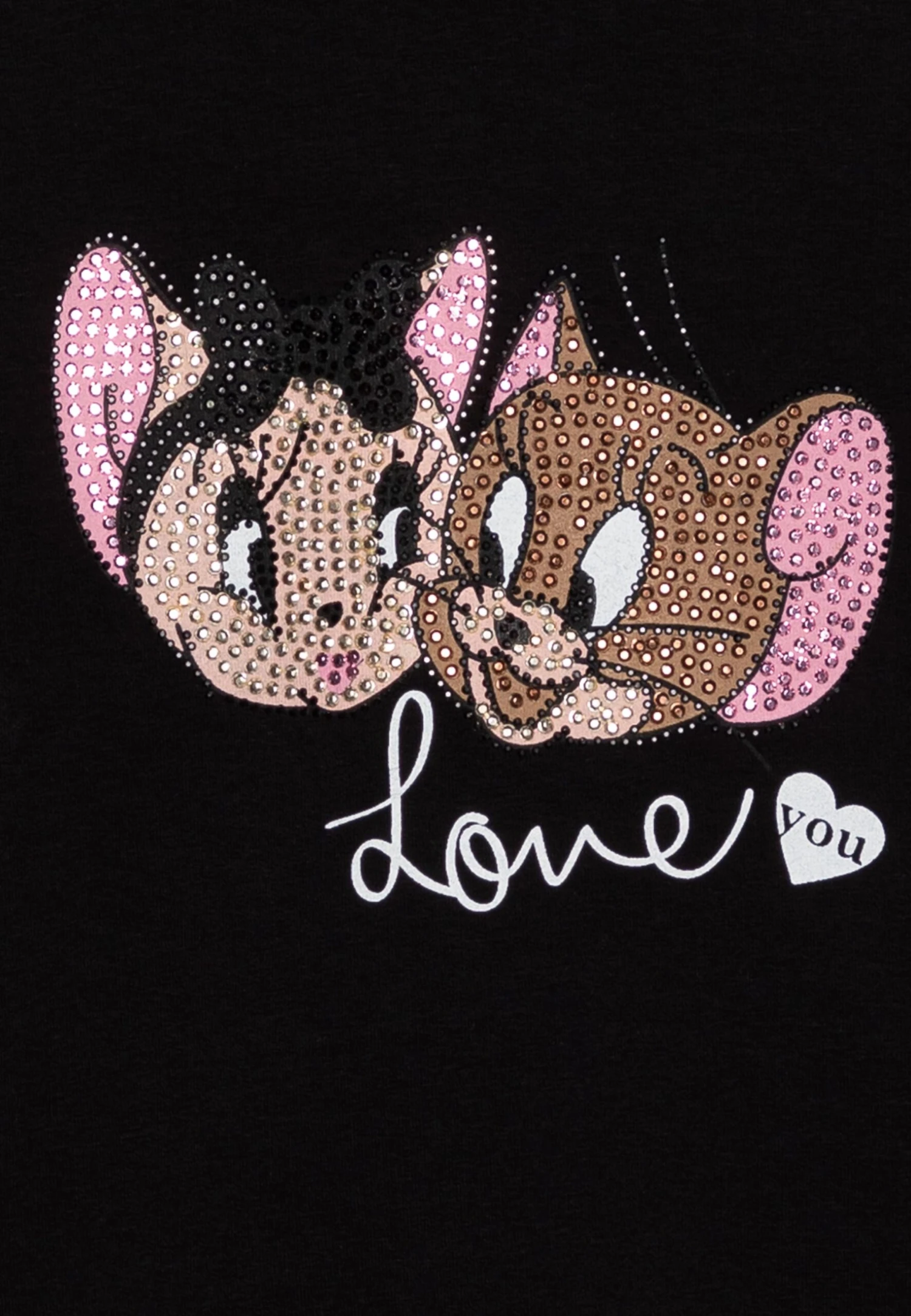 Monnalisa Warner Bros Tom And Jerry Cappuccio - Day Dress - Nero 5 Monnalisa Warner Bros Tom And Jerry Cappuccio - Day Dress - Nero - Image 3