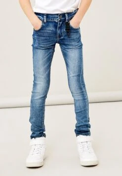 NAME IT Straight Leg Jeans - Medium Blue Denim