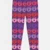 Småfolk Retro Apples On A Row - Leggings - Trousers - Imperial Purple