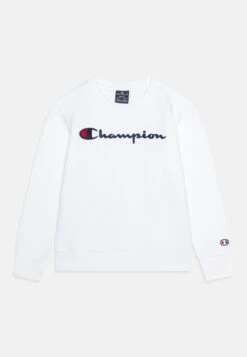 Champion Classic Crewneck Large Logo Unisex - Sweatshirt - White