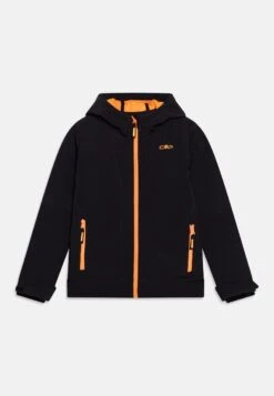 CMP Kid Jacket Fix Hood Unisex - Soft Shell Jacket - Antracite/Flame