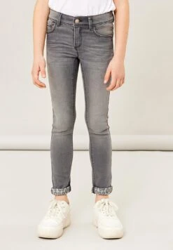 NAME IT Nkfpolly Dnmtasis Pant- Jeans Skinny Fit - Grey Denim