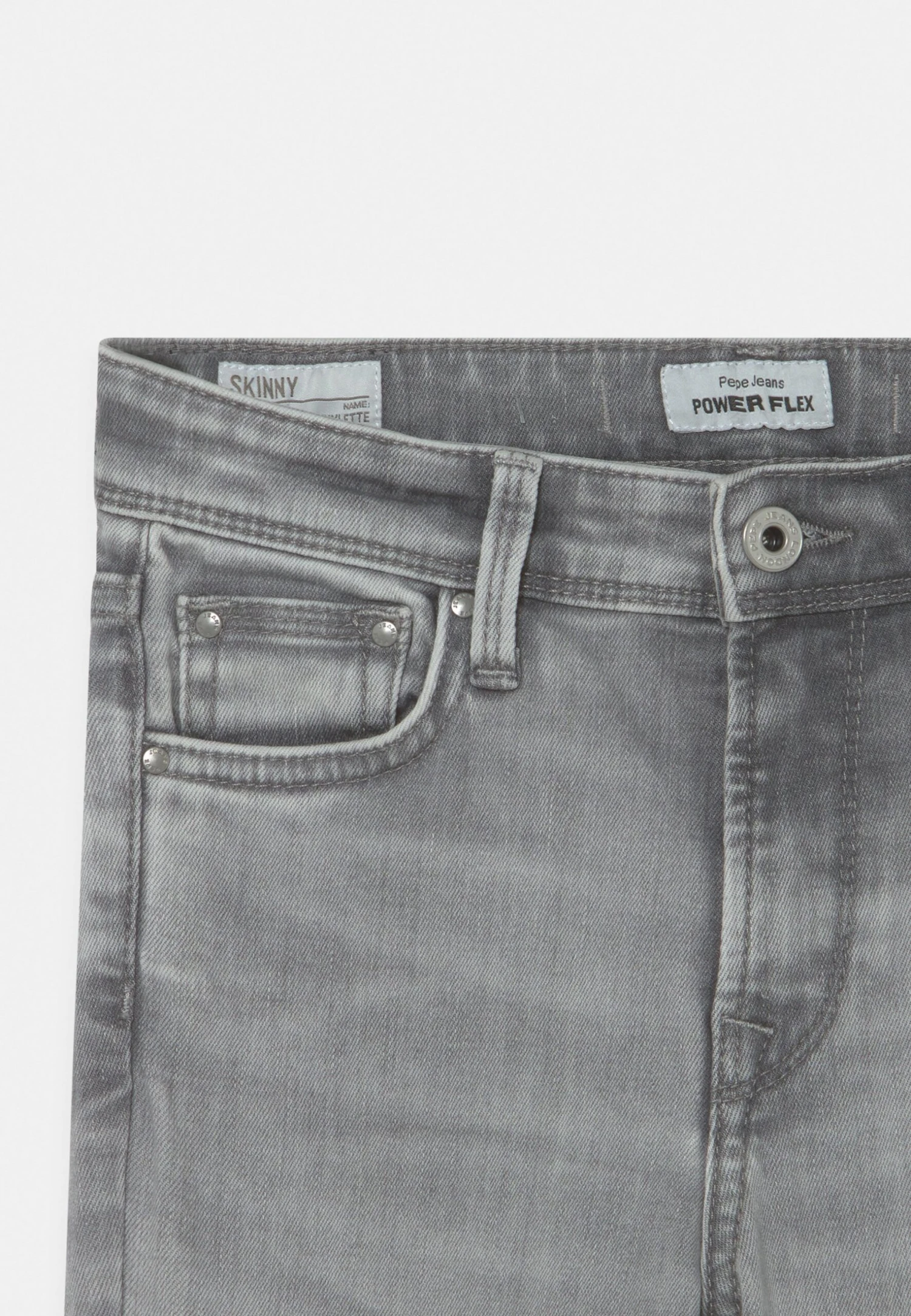 Pepe Jeans Pixlette High - Jeans Skinny Fit - Grey Denim 5 Pepe Jeans Pixlette High - Jeans Skinny Fit - Grey Denim - Image 3