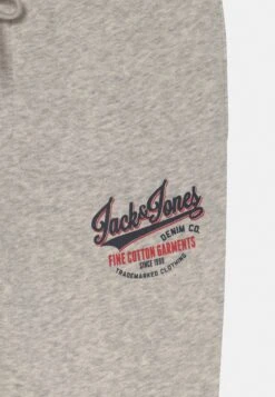 Jack & Jones Junior Jjilogo Pants Jr - Tracksuit Bottoms - White Melange -Kids Clothing Shop 87bf954278bd4687afa3e0e186fd0d56