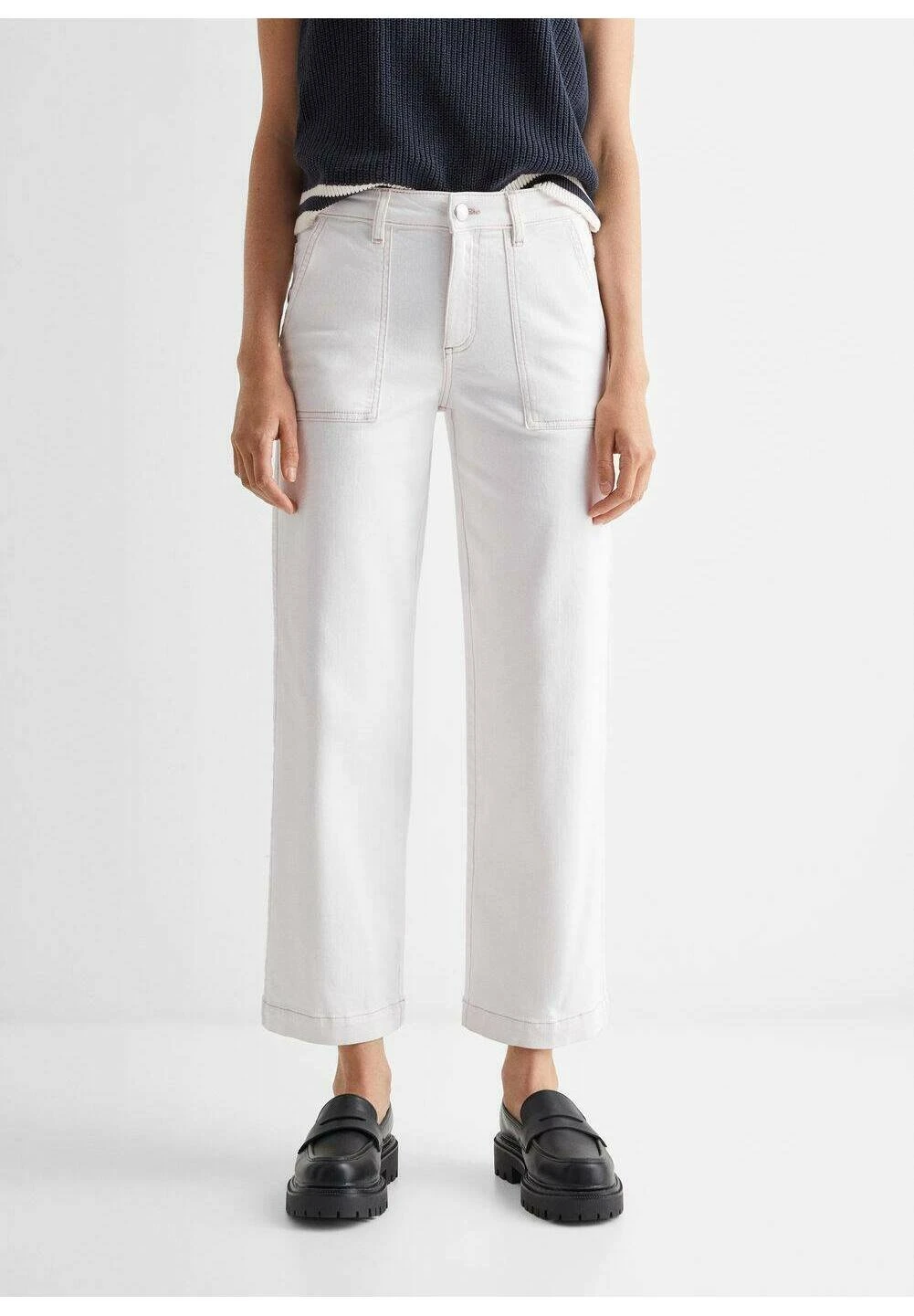 Mango Kids Utility - Straight Leg Jeans - Off White 4 Mango Kids Utility - Straight Leg Jeans - Off White - Image 2