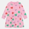 Dress Printed Smiling Hearts Baby Girl - Day Dress - Viola/Multi-Coloured