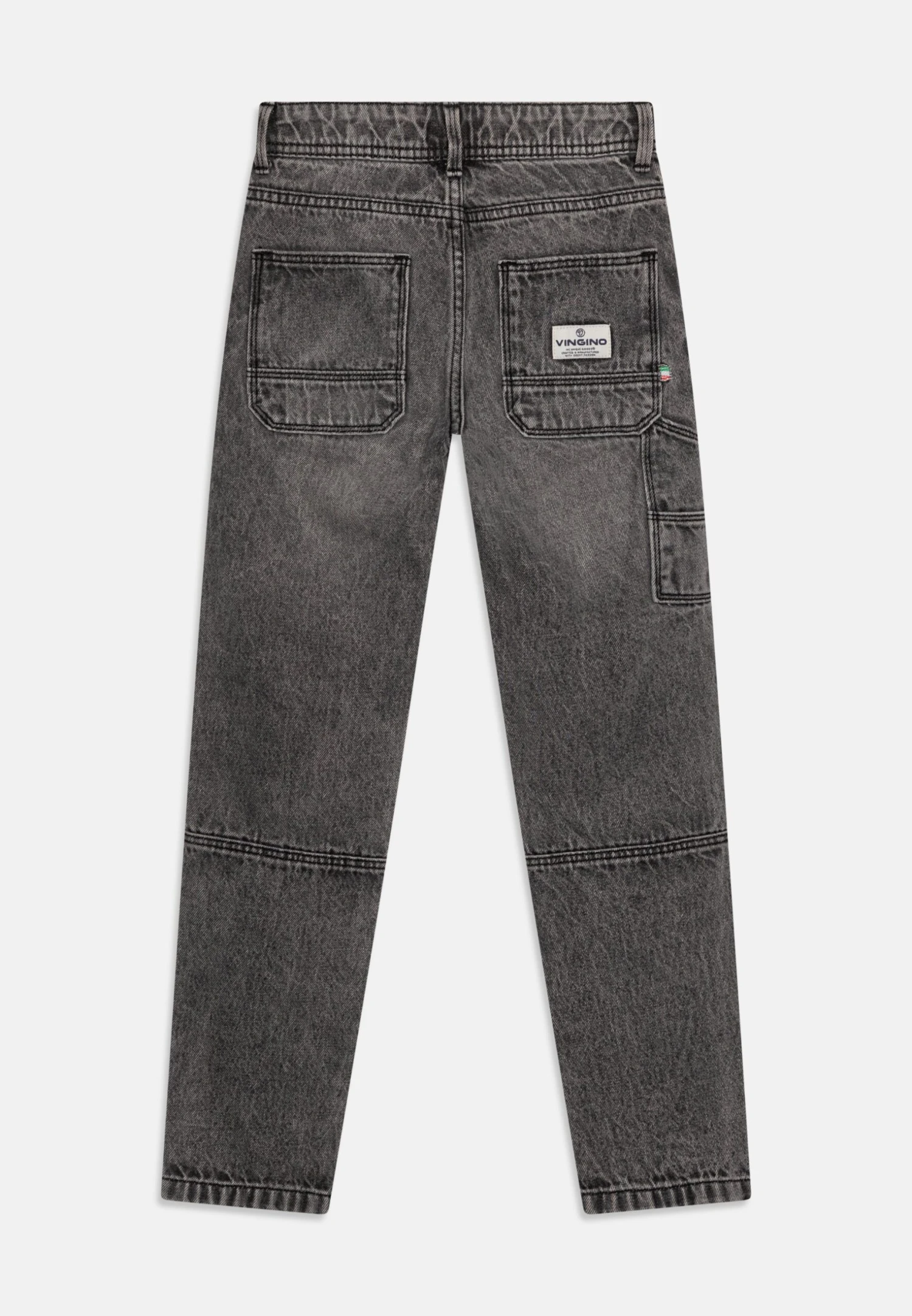 Vingino Peppe Carpenter - Straight Leg Jeans - Light Grey 4 Vingino Peppe Carpenter - Straight Leg Jeans - Light Grey - Image 2