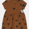 Mini Rodini Basic Hearts Dress - Jersey Dress - Brown -Kids Clothing Shop 9abd1311135c4520a394310d6ce1ee58
