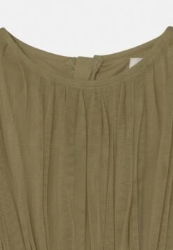 Tiered Sleeveless Dress - Cocktail Dress / Party Dress - Olive -Kids Clothing Shop aa4f38f2e06b4b85948c7de680accfb9