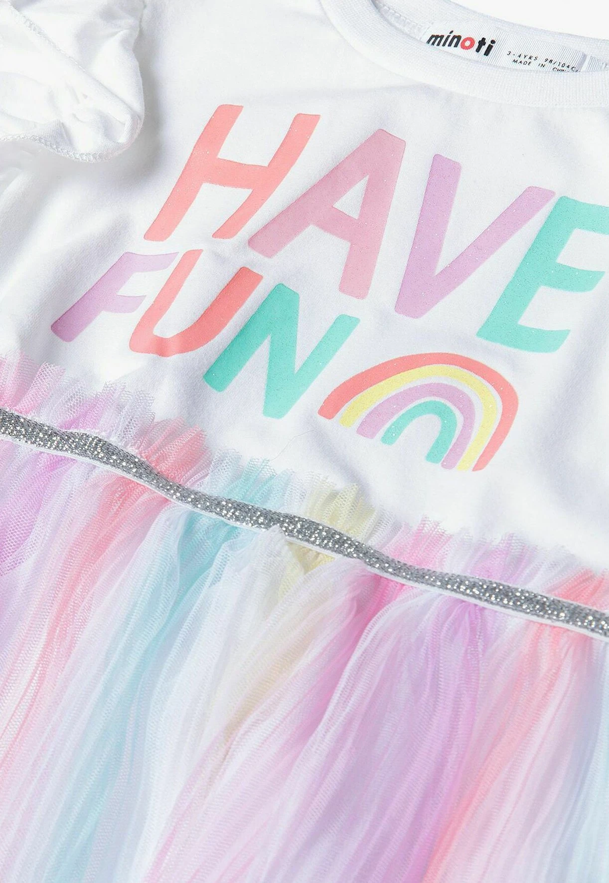 Minoti Glitter Print- Day Dress - Multicoloured 6 Minoti Glitter Print- Day Dress - Multicoloured - Image 4