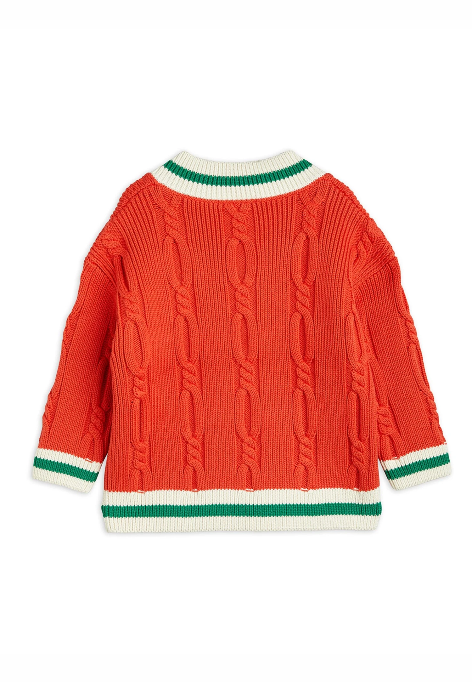 Mini Rodini Pelican V-Neck Unisex - Jumper - Red 4 Mini Rodini Pelican V-Neck Unisex - Jumper - Red - Image 2