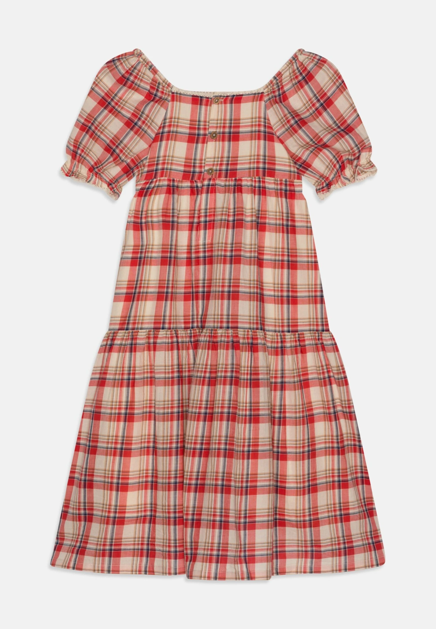 Bonton Robe - Day Dress - Carreau Rouge 4 Bonton Robe - Day Dress - Carreau Rouge - Image 2