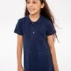 Minoti Short Sleeve With Frilled - Day Dress - Dark Blue