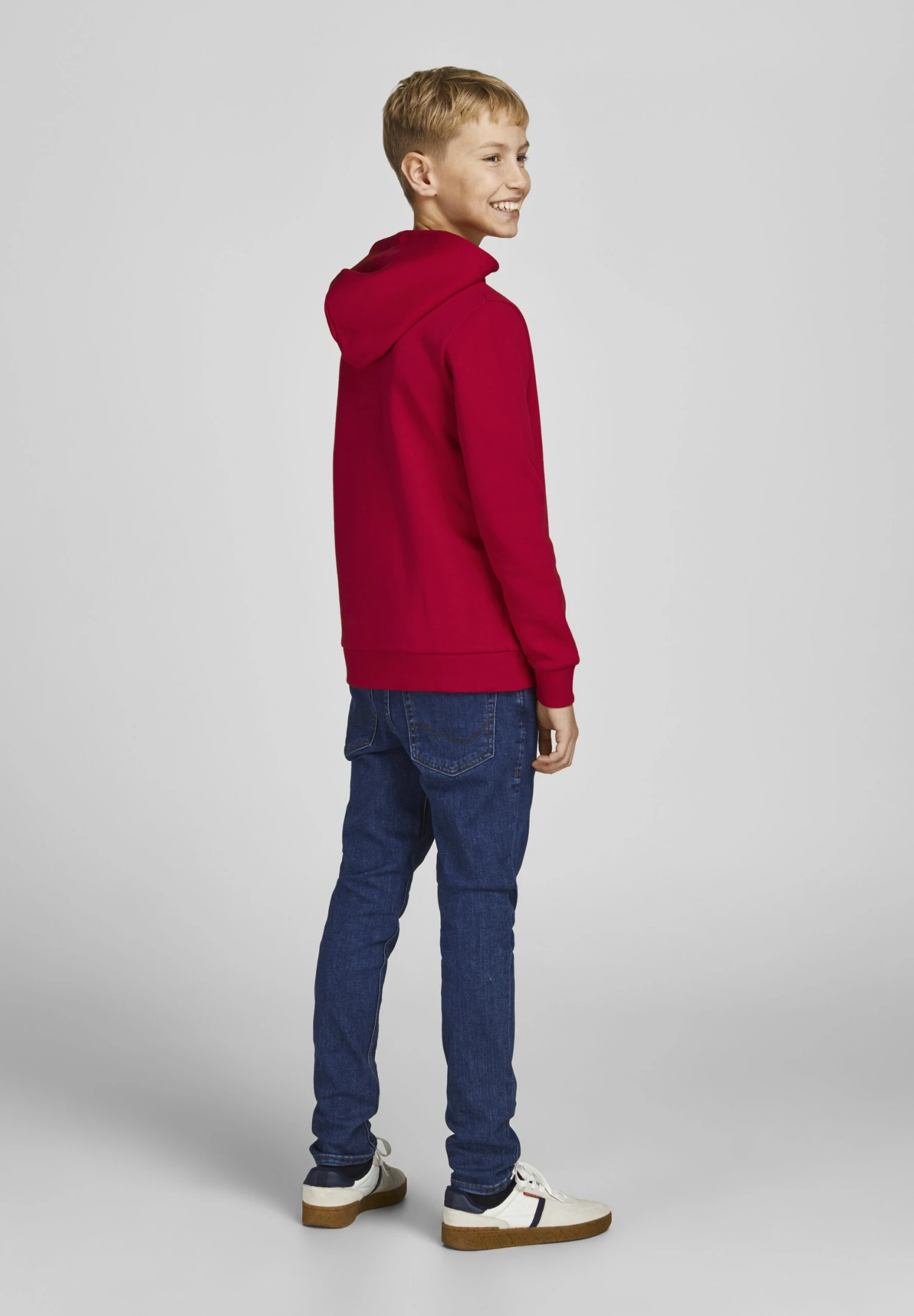 Jack & Jones Junior Jjecorp Logo- Hoodie - True Red 5 Jack & Jones Junior Jjecorp Logo- Hoodie - True Red - Image 3
