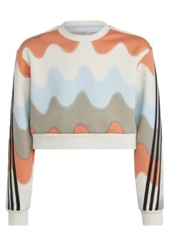 Adidas Sportswear Marimekko Allover Print - Sweatshirt - Cloud White Ice Blue Semi Coral Light Brown