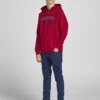 Jack & Jones Junior Jjecorp Logo- Hoodie - True Red