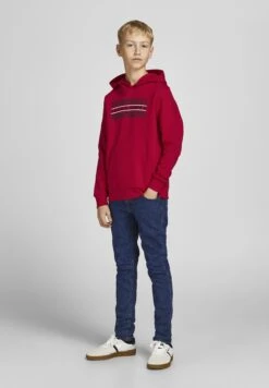 Jack & Jones Junior Jjecorp Logo- Hoodie - True Red