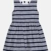 Reversible Stripes Dots Dress - Day Dress - Navy