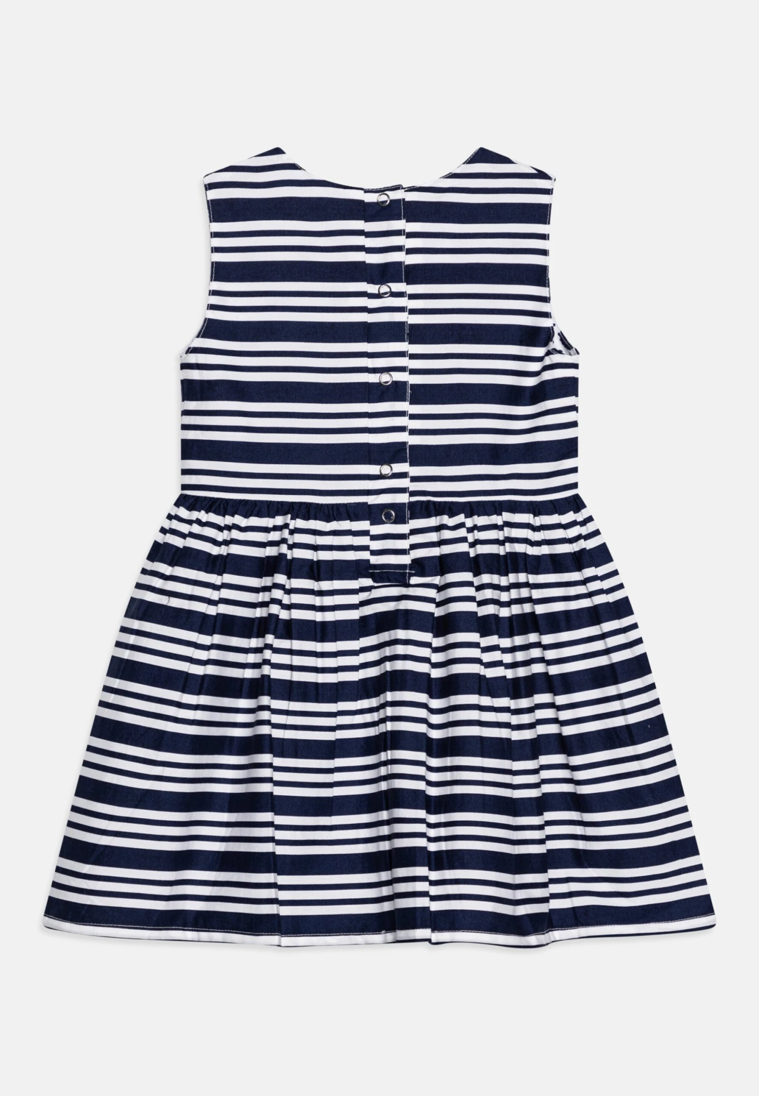 Reversible Stripes Dots Dress - Day Dress - Navy 4 Reversible Stripes Dots Dress - Day Dress - Navy - Image 2